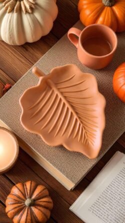 Folya 🍃 plateau feuille en Jesmonite