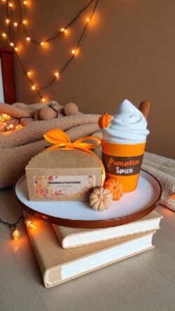 Brûle-parfum en céramique – Tasse Latte Pumpkin Spice 🎃☕ – Image 2