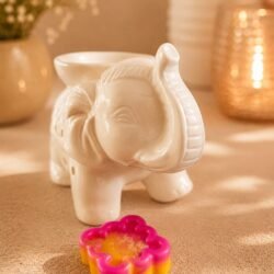 Brûle-Parfum Éléphant Blanc – Déco Cocooning & Fondants Parfumés