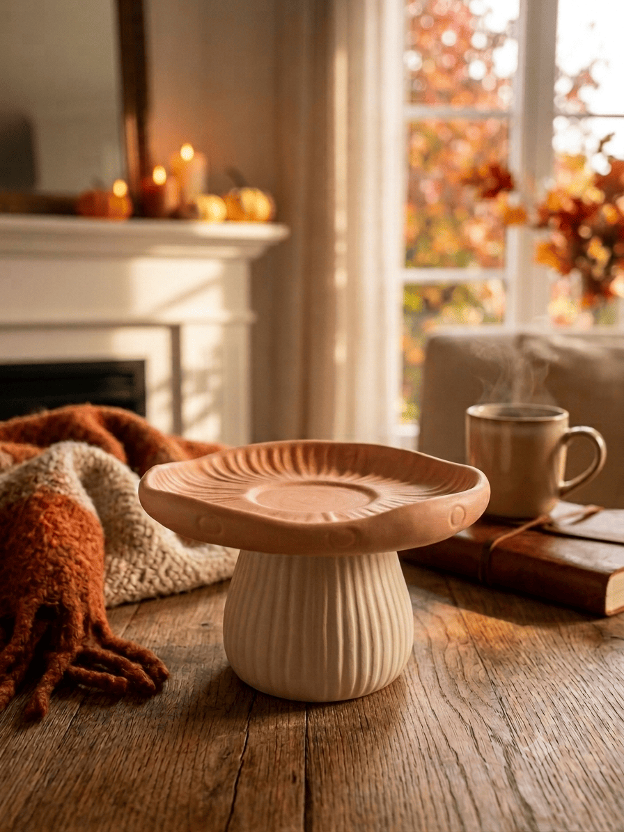 Oréa – Coupe décorative champignon en Jesmonite